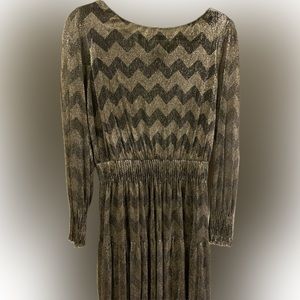 BA&SH silver maxi dress with v back in size 2